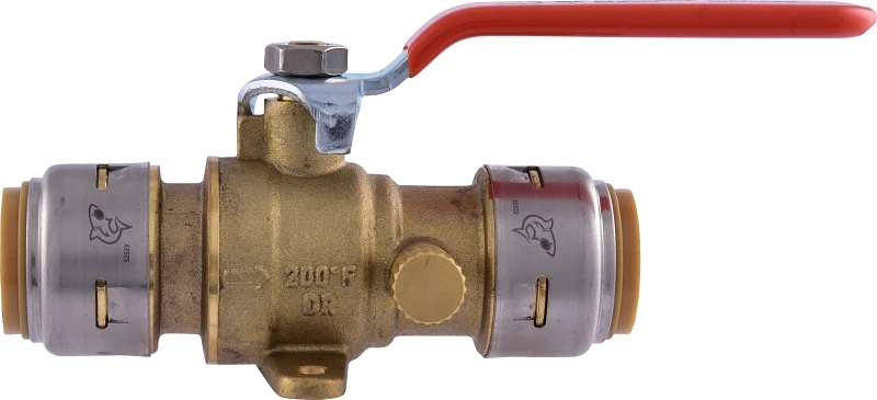 3/4 In. Brass Push-fit Ball Valve With Drain & Mounting Tab Ur24616a