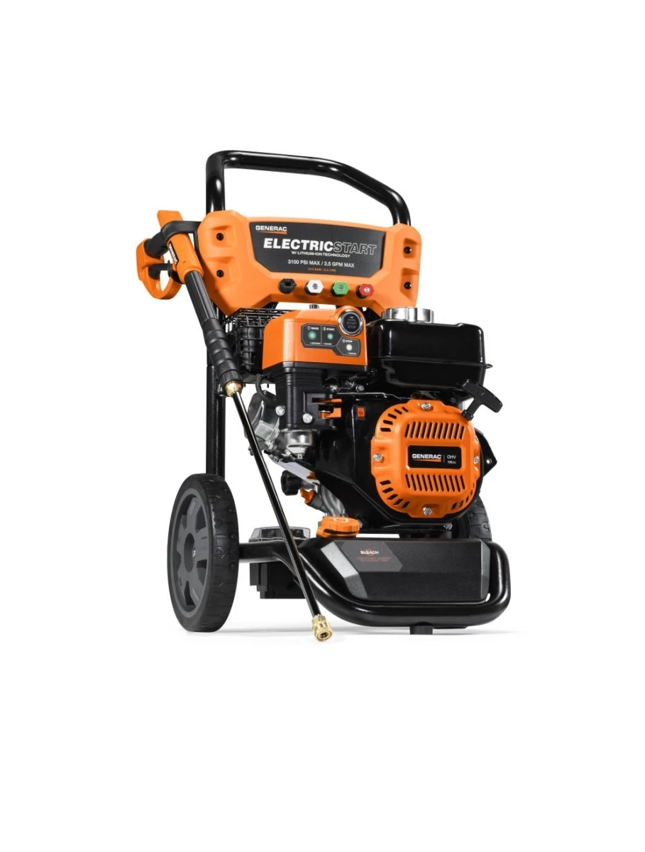 Electric Start Gas Pressure Washer with 3100 Pounds Per Square Inch Cleaning Power