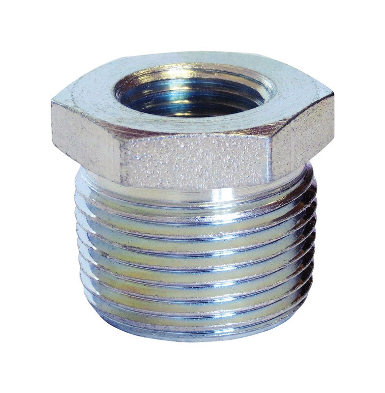 Galvanized Steel Pipe Hex Bushing, 3/8 Inch by 1/8 Inch