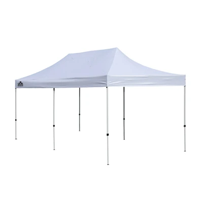 Commercial White Canopy Tent, 10 Feet by 20 Feet, Adjustable to 3 Heights