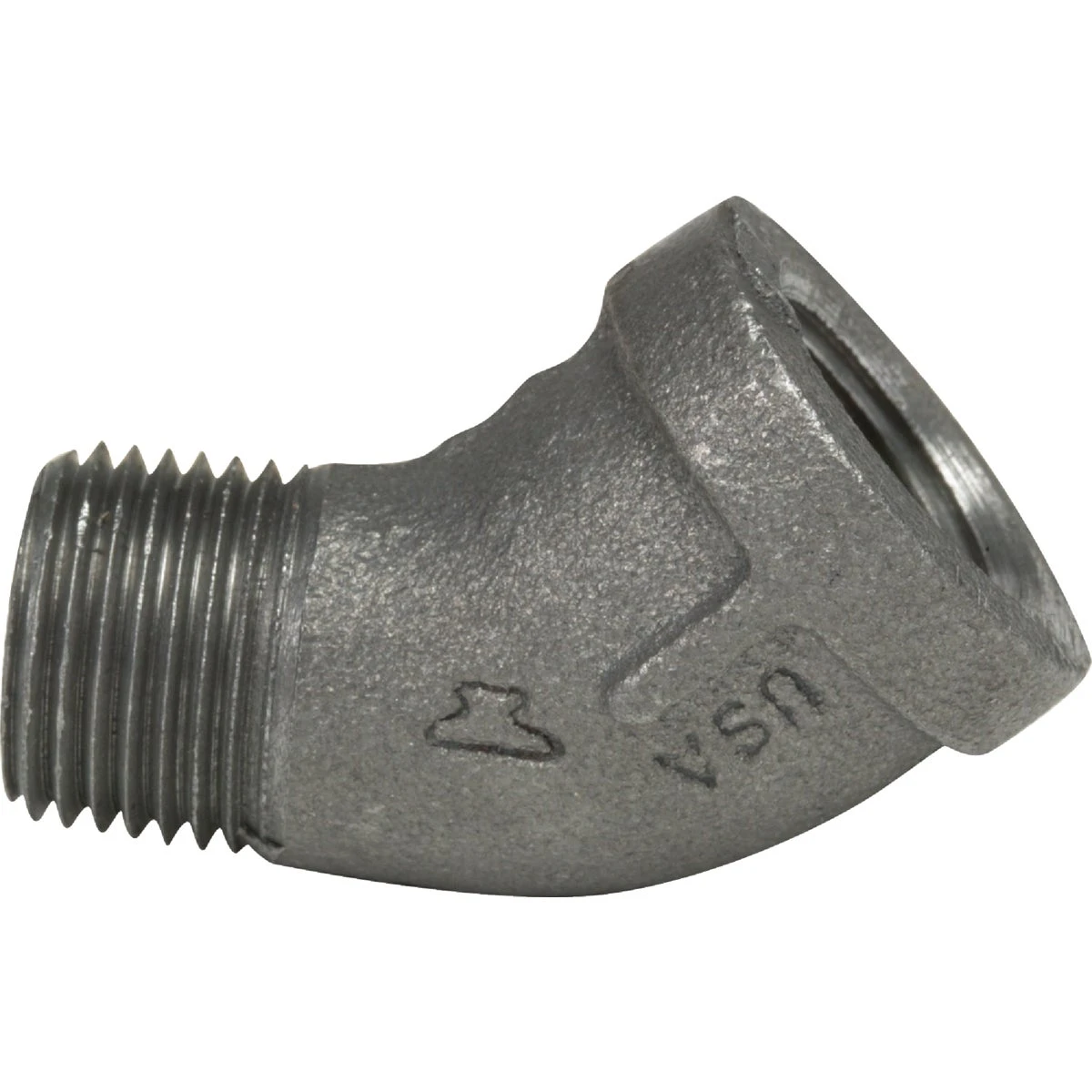 3/4 In. 45 Degree Malleable Black Iron Street Elbow Fitting