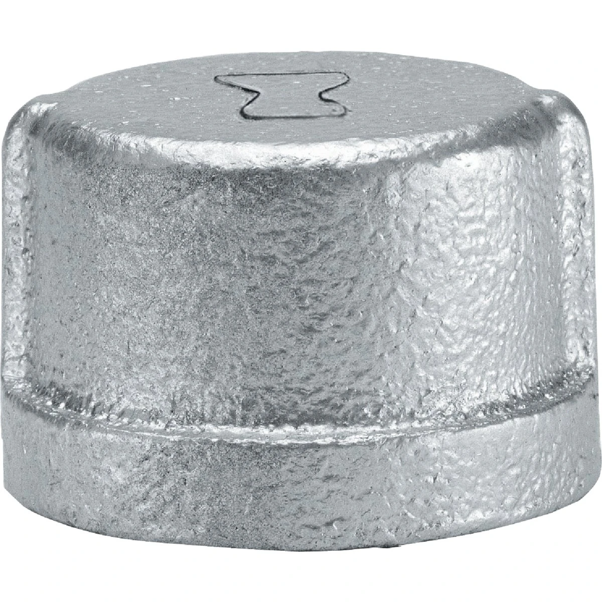 Galvanized Steel Pipe Cap, 1/2 Inch Diameter, Durable Corrosion Resistant