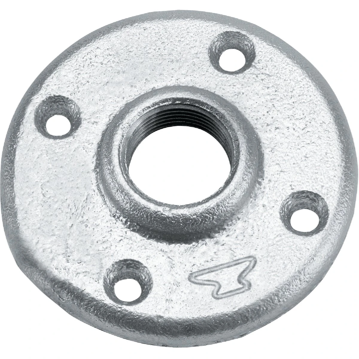 1/2 In. Malleable Iron Galvanized Floor Flange - Durable Pipe Fitting
