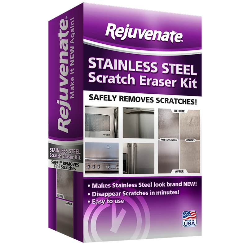 Stainless Steel Scratch Eraser Kit for Metal Surfaces with Polishing Compound and Applicator
