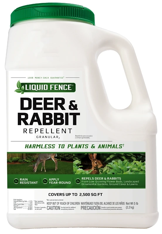 Deer & Rabbit Repellent Granular, 5-lbs. - Biodegradable & Safe For Edible Crops