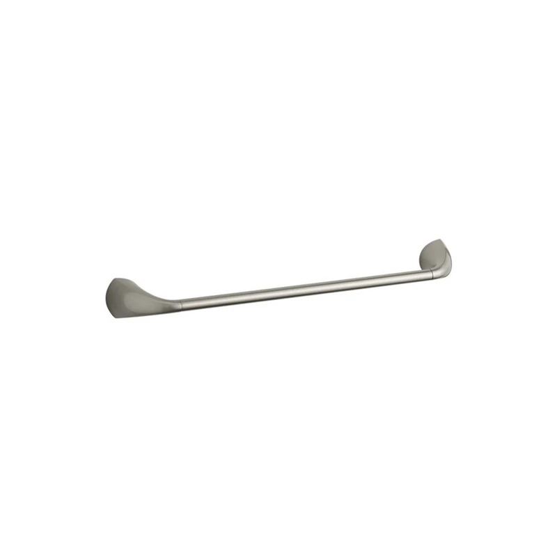 Mistos 18 In. Vibrant Brushed Nickel Towel Bar - Premium Metal Construction