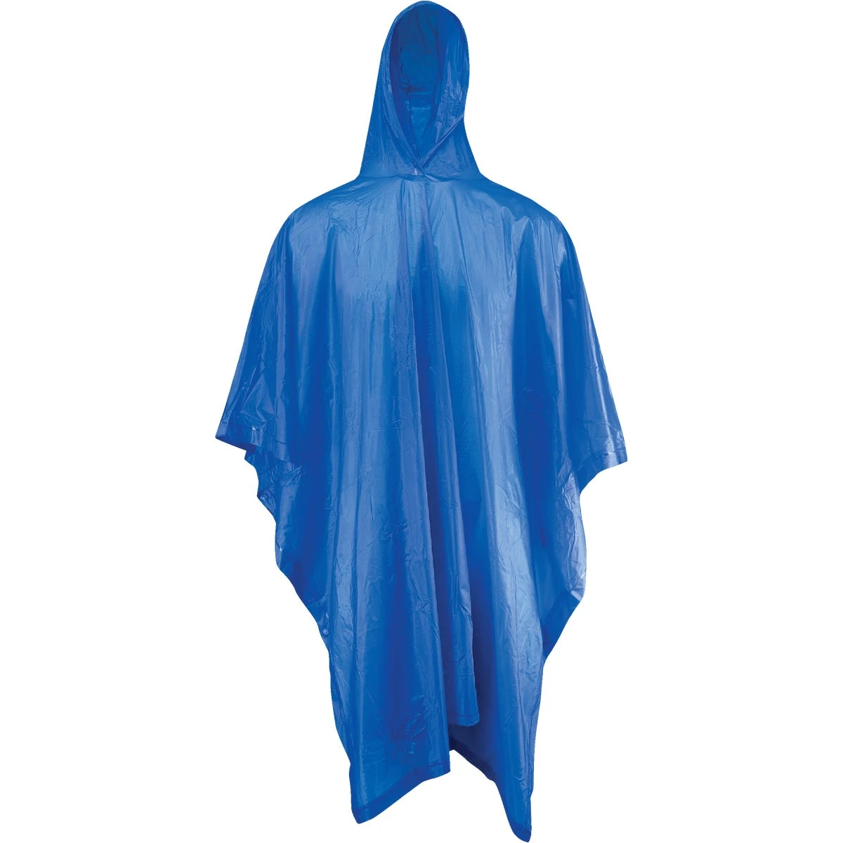 50 In. X 80 In. Blue Rain Poncho - Reusable Pvc