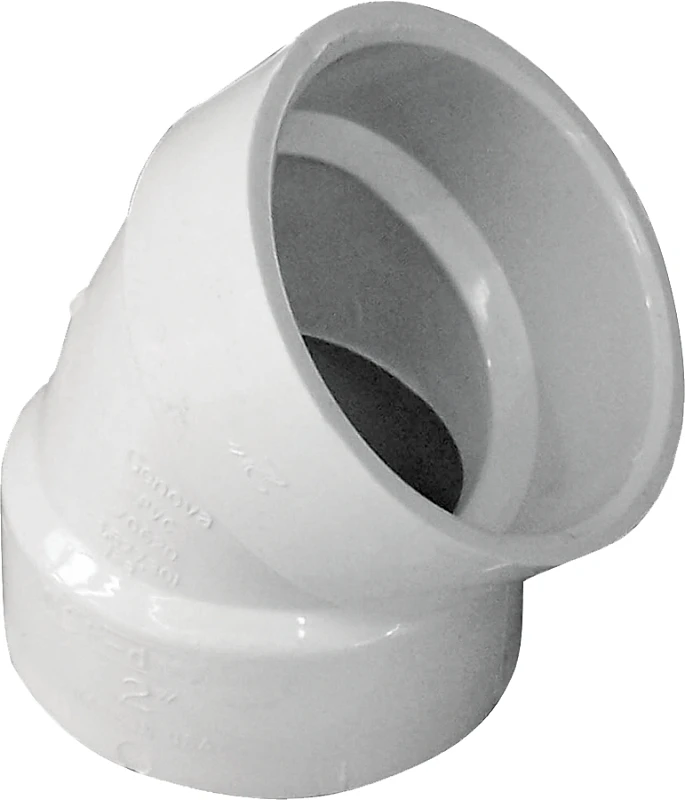 Schedule 40 DWV PVC 45-Degree Pipe Elbow, 2 In.