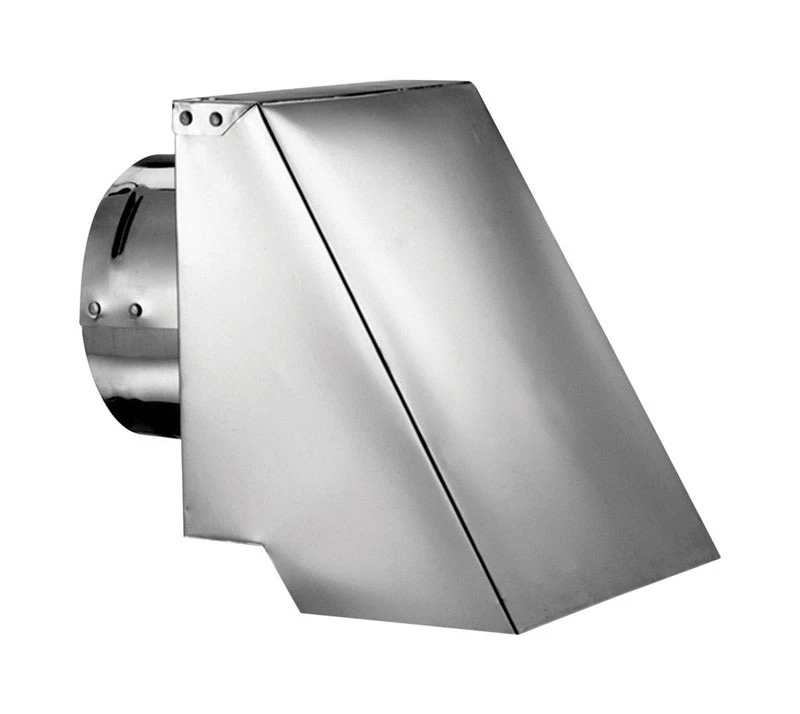 Pellet Pipe Vent Horizontal Cap Square with Four Inch Inner Diameter