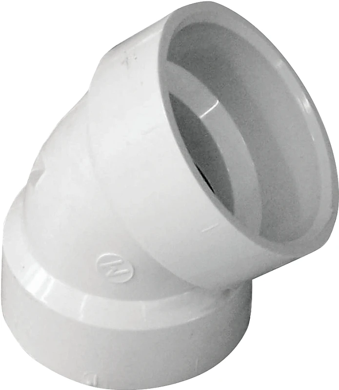 IPEX Canplas 1-1/2 In. Schedule 40 45 Deg. Short Radius DWV PVC Elbow (1/8 Bend)