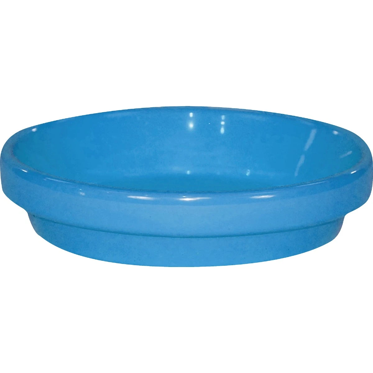Flower Pot, Robins Egg Blue Ceramic, 3.75 x .5 In.