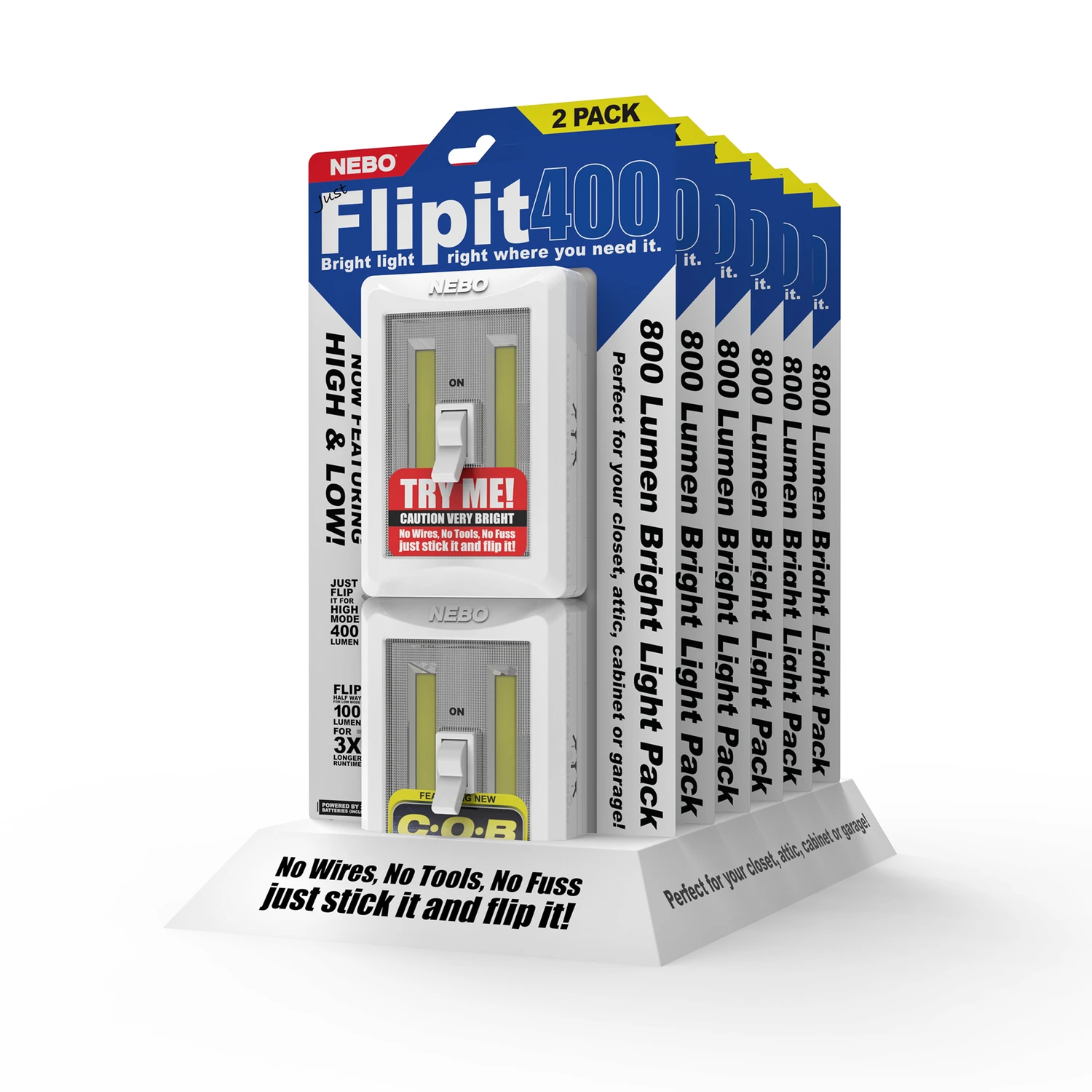 Nebo FLIP IT400 400 lumens White LED Flashlight Switch AA Battery