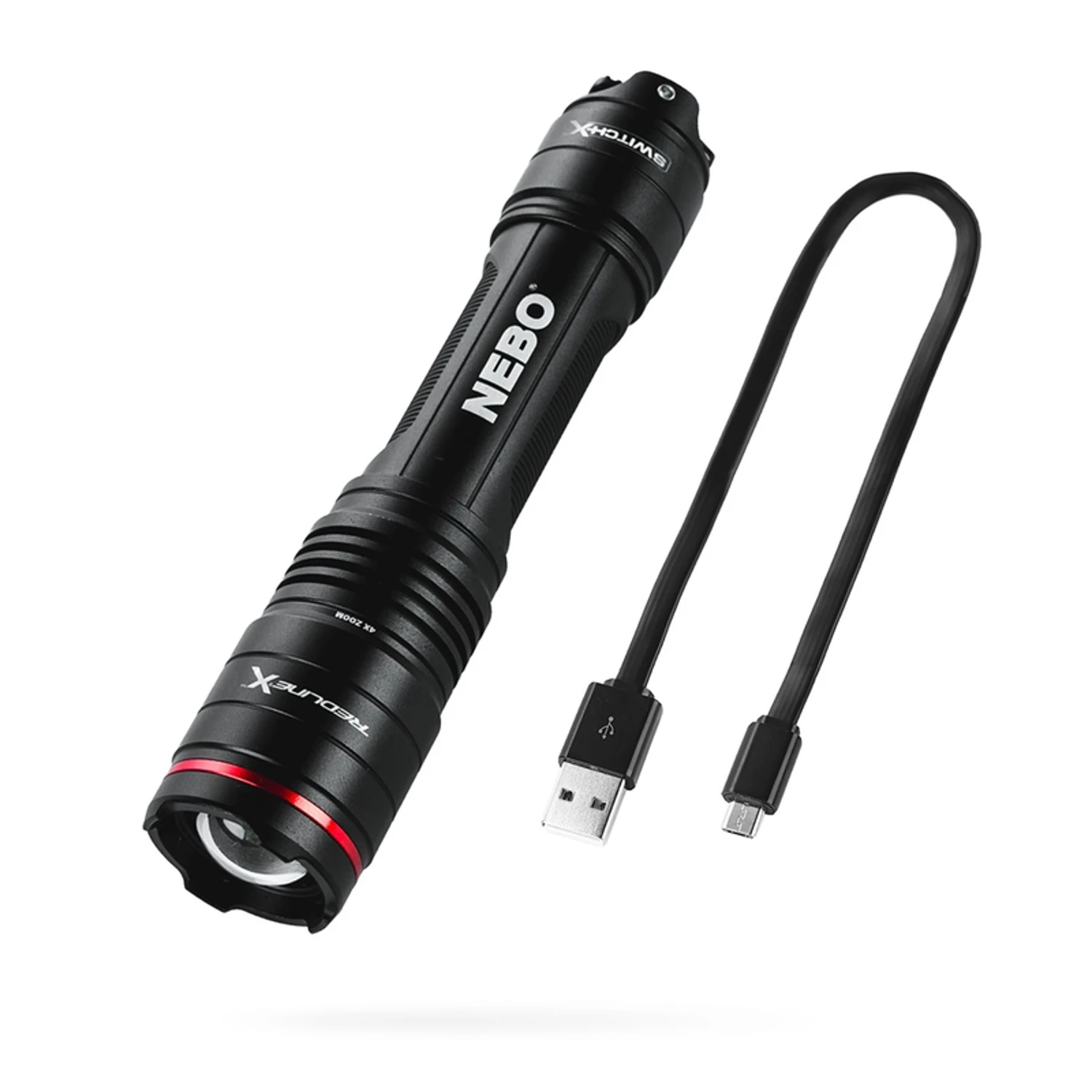 Redline X 1800 Lumen Rechargeable Led Flashlight With Anodized Aluminum Body
