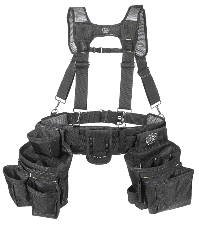 Carpenter's Suspension Rig With 17 Pockets And Gel Padded Suspenders