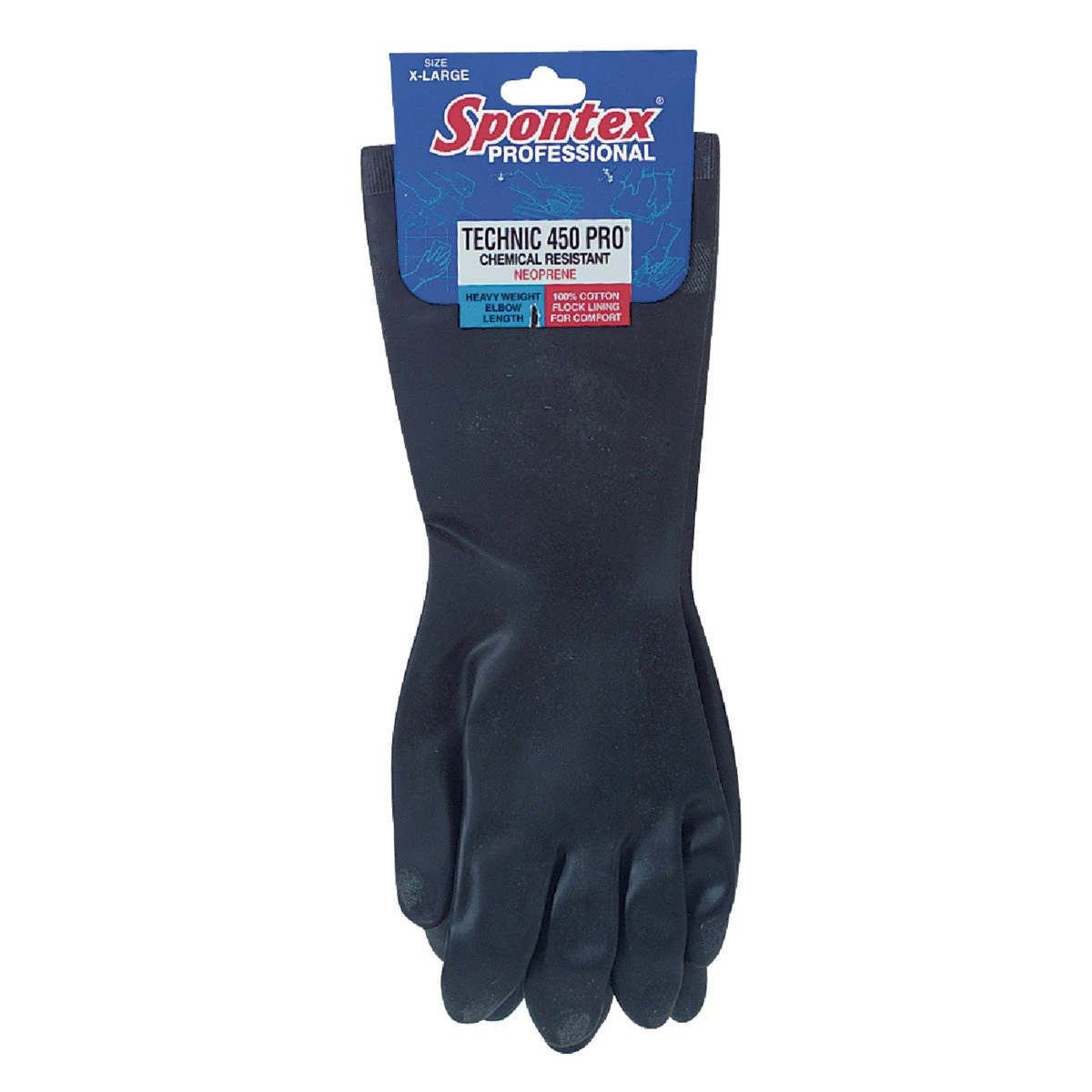 Spontex Technic 450 Latex/Neoprene Cleaning Gloves M Black 1 pk