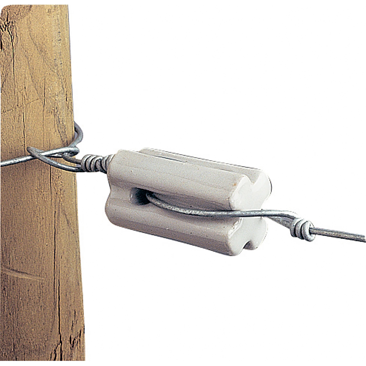 Electric Fence Insulator, Porcelain Bullnose, White, 10-Pk.