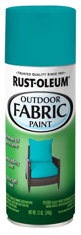 Specialty Outdoor Fabric Spray Paint, Turquoise, 12 Oz - Weather Resistant