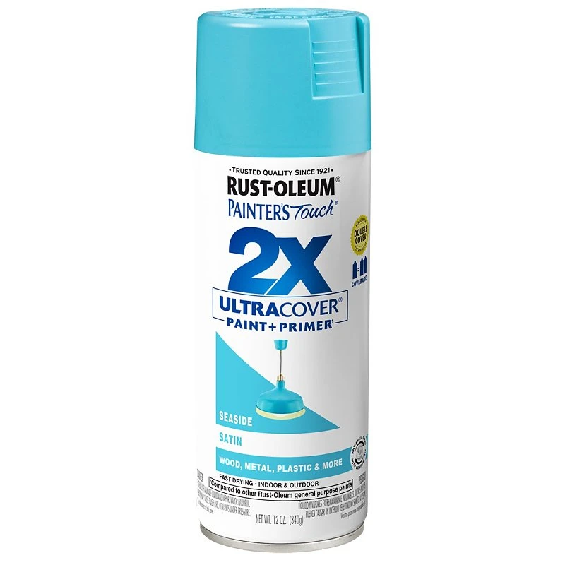 Painter's Touch 2x Ultra Cover 12 Oz. Satin Spray Paint, Seaside Color