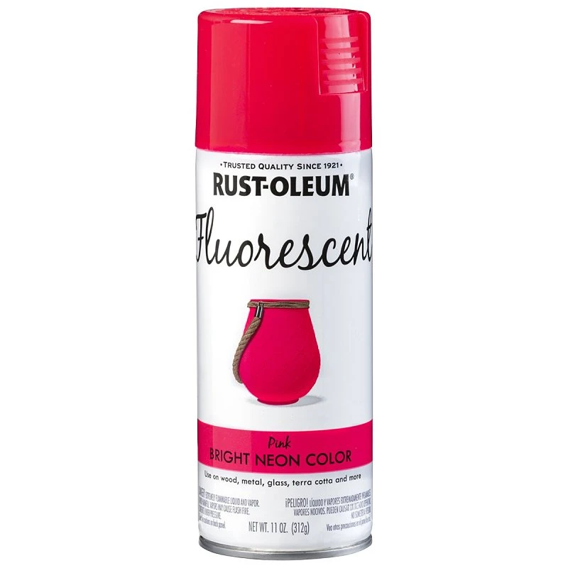 Specialty 11 Oz. Gloss Fluorescent Pink Spray Paint - High Visibility Finish