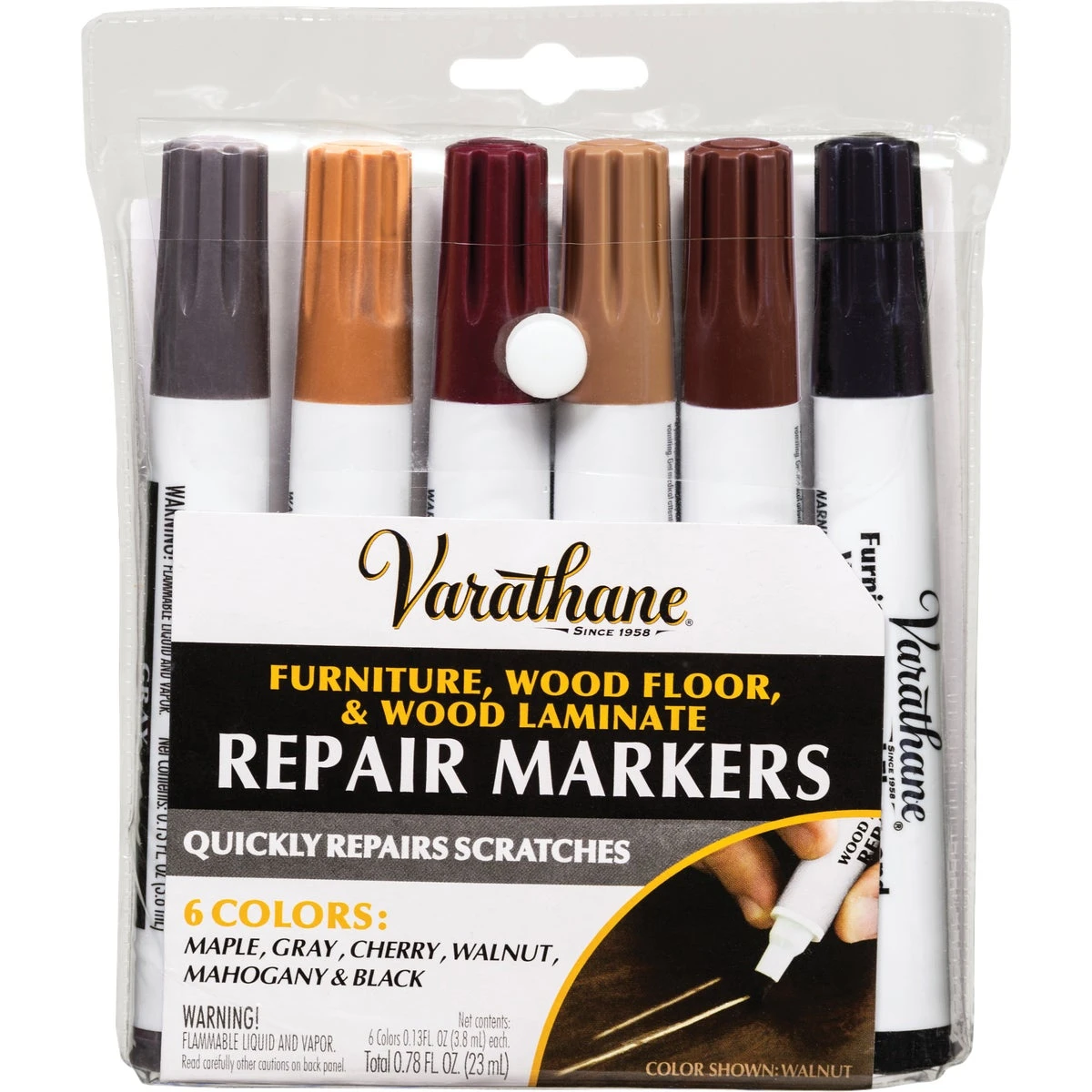 Stain Markers Wood Repair, 1.3-oz. ea., 6-Pk.