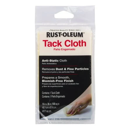 Tack Cloth, 18 Inch by 36 Inch, Lint-Free, for Surface Preparation