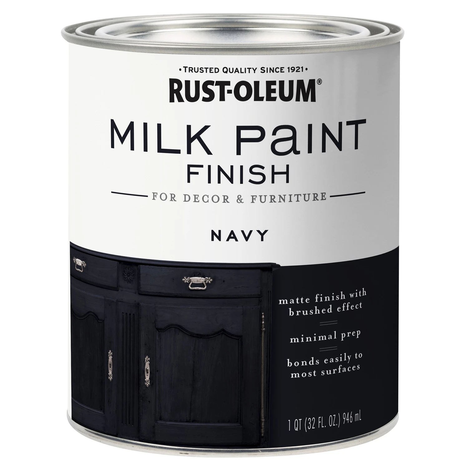 Matte Navy Water-based Acrylic Milk Paint 1 Quart