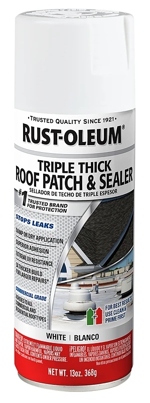 13 Oz. Triple Thick Roof Patch & Sealer - White Spray For Roofing Repairs