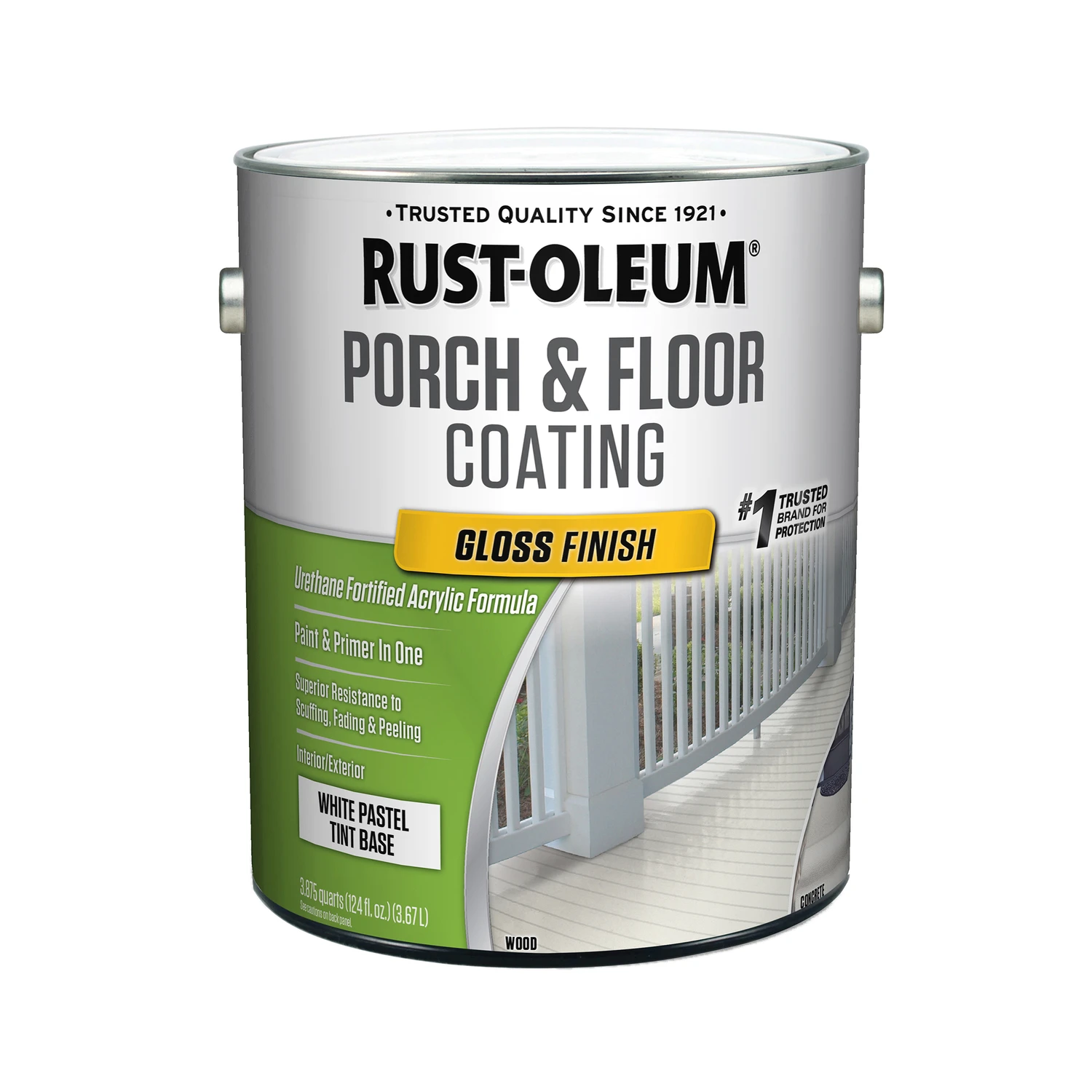 Porch & Floor Gloss Tint Base Paint And Primer 1 Gallon For Wood And Concrete