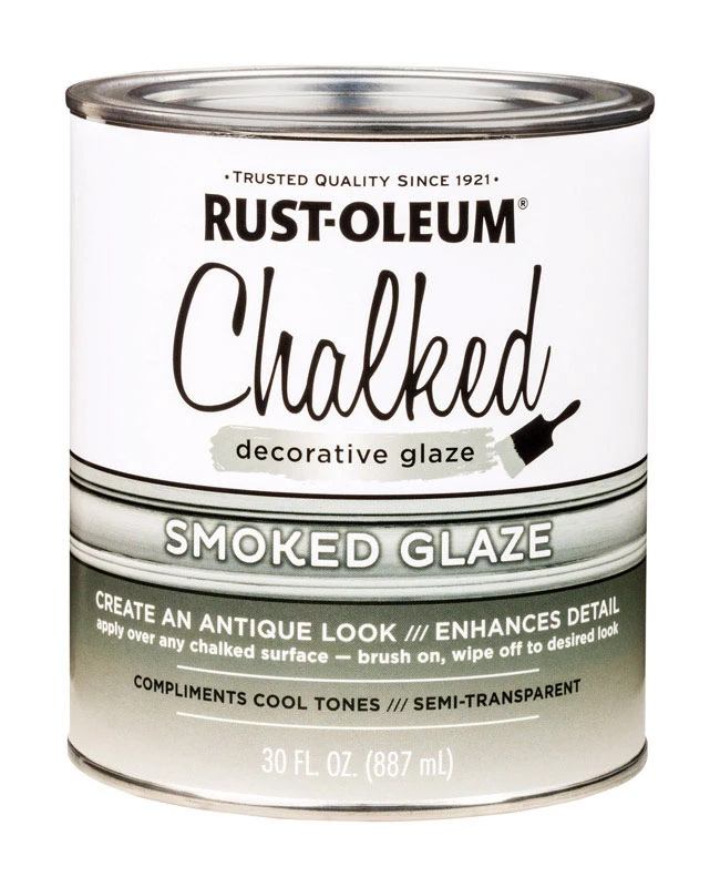 Chalked Smoked Decorative Glaze 30 Oz - Antiqued Finish For Wood & Metal