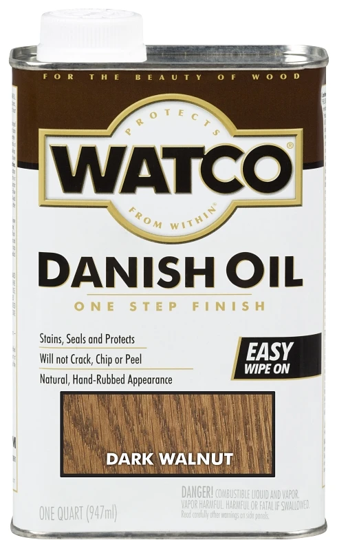 Danish 1 Quart Low Voc Dark Walnut Oil Finish For Wood