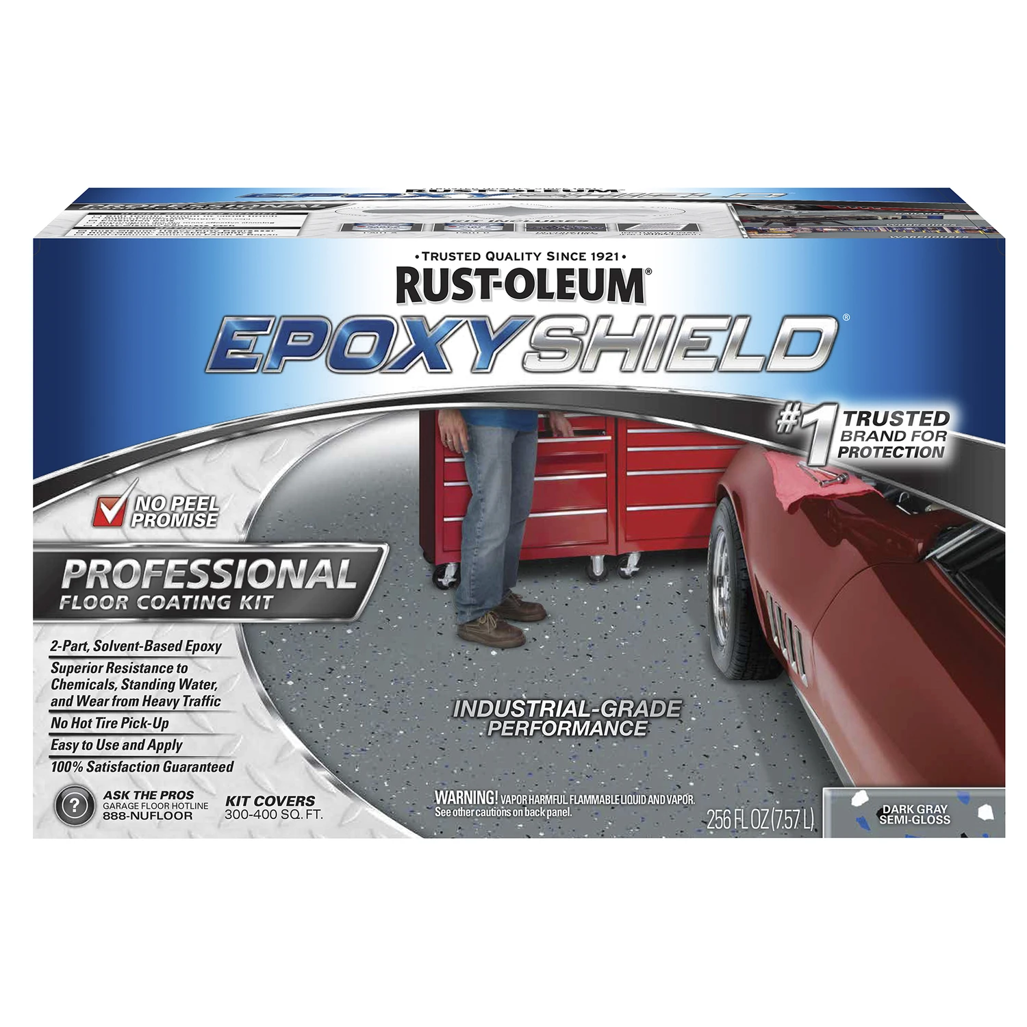 Epoxyshield Semi-gloss Dark Gray Solvent-based Epoxy Floor Paint 2 Gallon