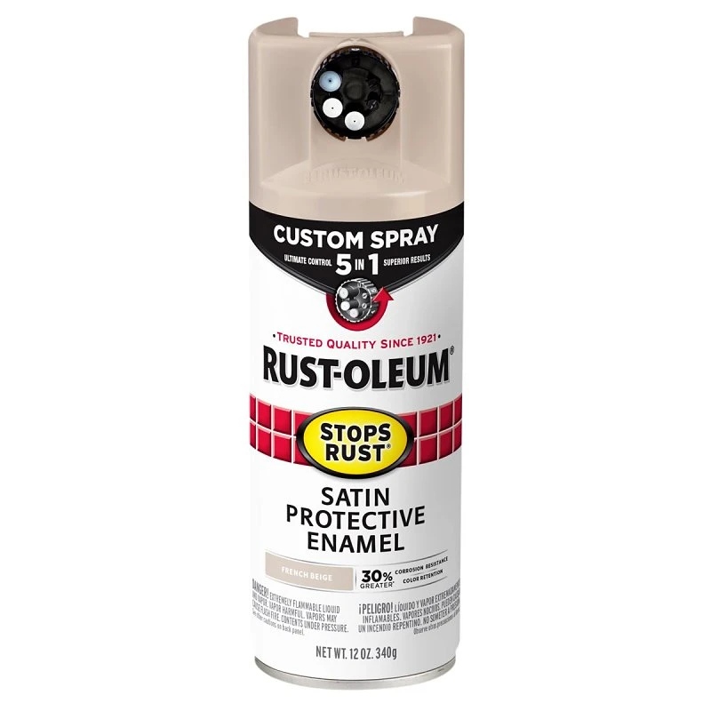 Stops Rust 12 Oz. Custom Spray 5-in-1 Satin Spray Paint, French Beige