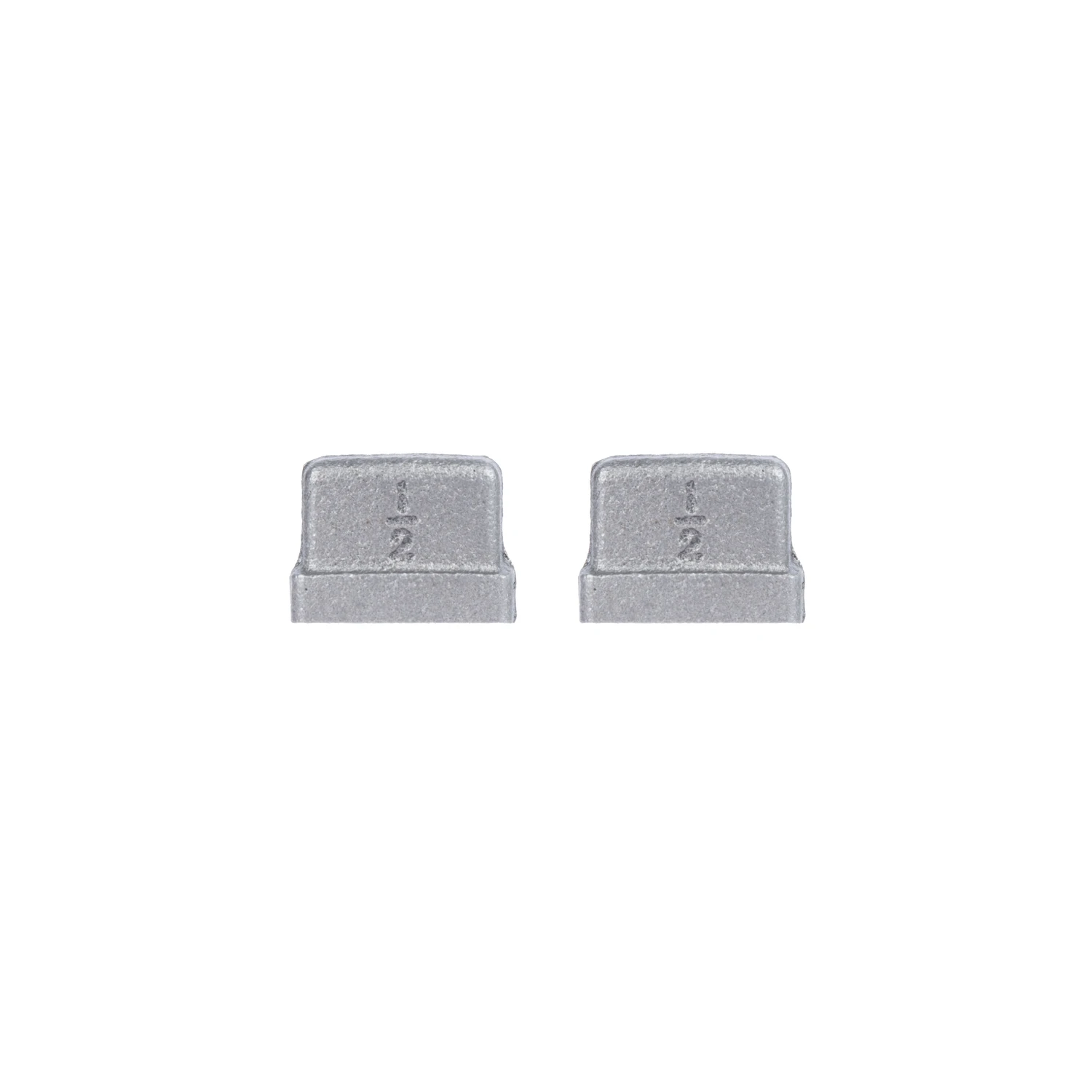 Black Pipe Square Cap, 1/2 In., 2-Pk.