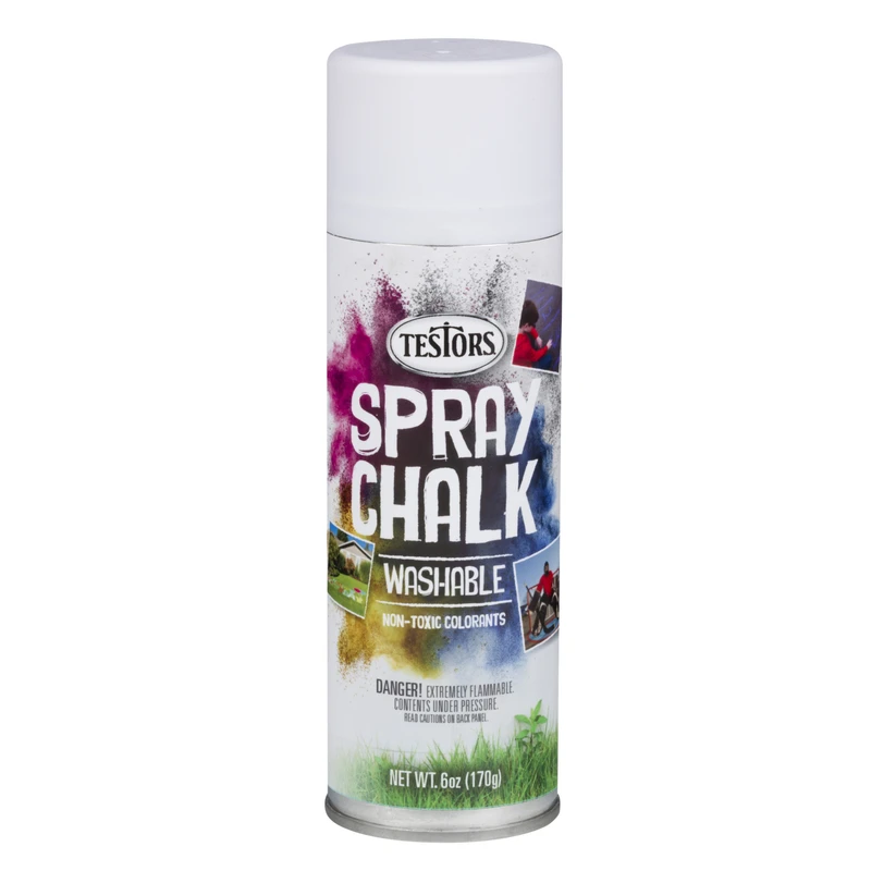White Oil-based Spray Chalk 6 Oz - Washable, Non-toxic, Outdoor Use