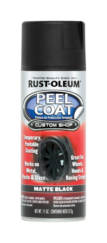 Peel Coat Matte Black Spray Paint 11 Oz - Temporary Coating For Customization