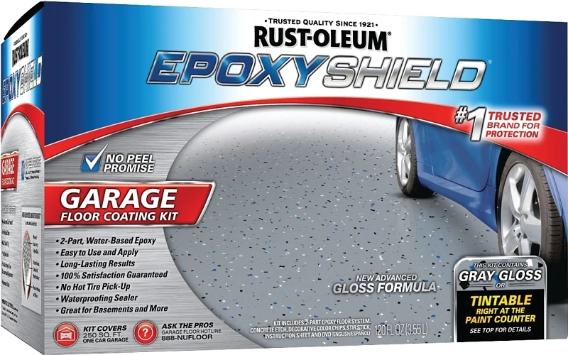 Gloss Garage Floor Coating Kit, Tint Base, 120 Oz.