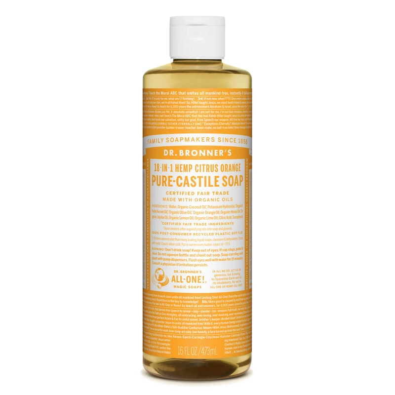 Dr. Bronner's Organic Citrus Orange Scent Pure-Castile Liquid Soap 16 oz. 1 pk