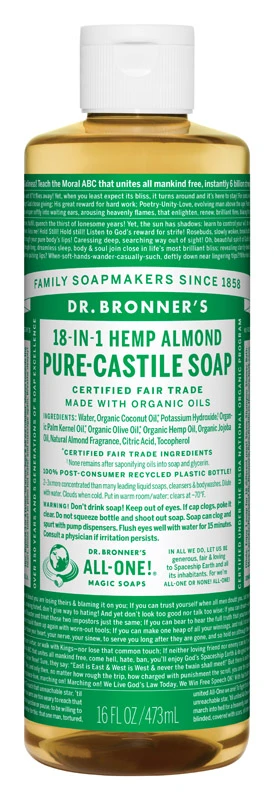 Dr. Bronner Organic Almond Scent Shampoo and Body Wash 16 oz. 1 pk