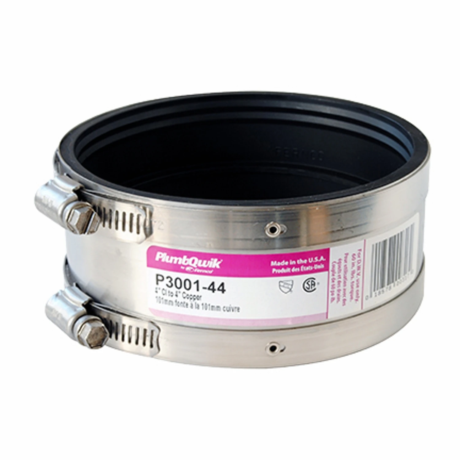 Shielded Pipe Coupling, Connector, Rubber, 4 In.