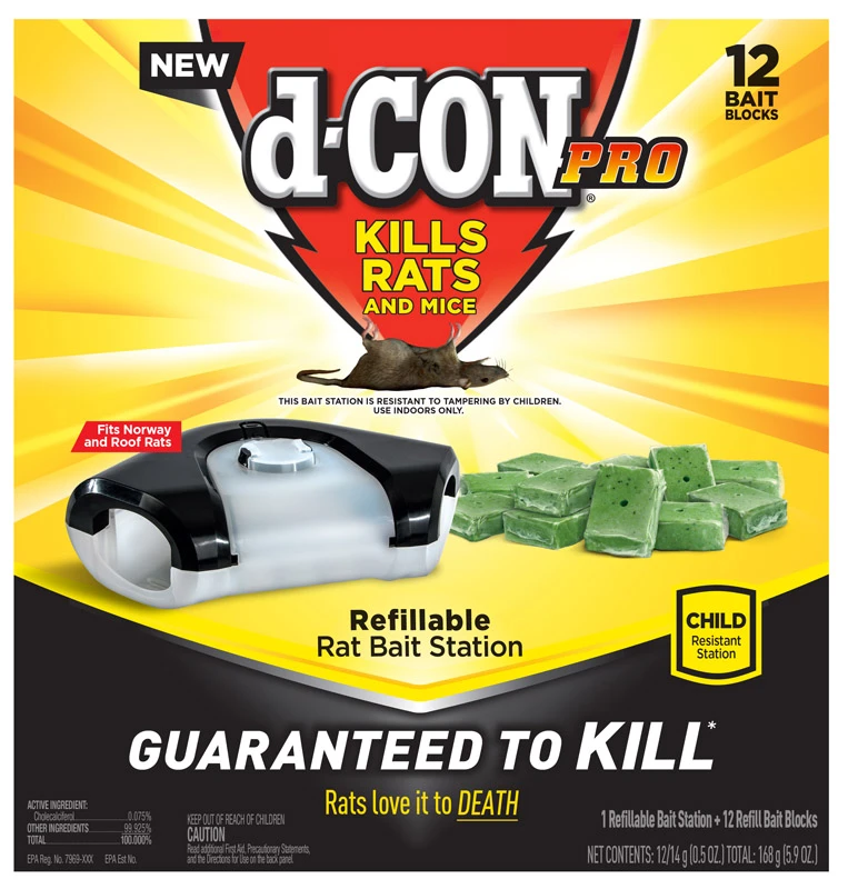 Refillable Bait Station For Mice And Rats With 12 Blocks