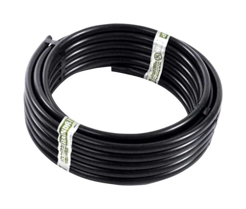 Black Polyethylene Water Supply Tubing, 0.710 Inch Diameter by 50 Feet Length