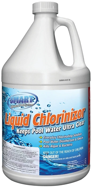 Swimming Pool Chlorine, 10% Strength, 4 Gallons, Model 0120