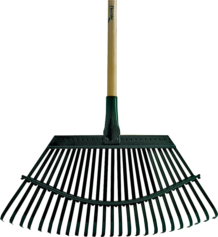 58 In. Steel Lawn Rake With 19 In. Head And 48 In. Wood Handle