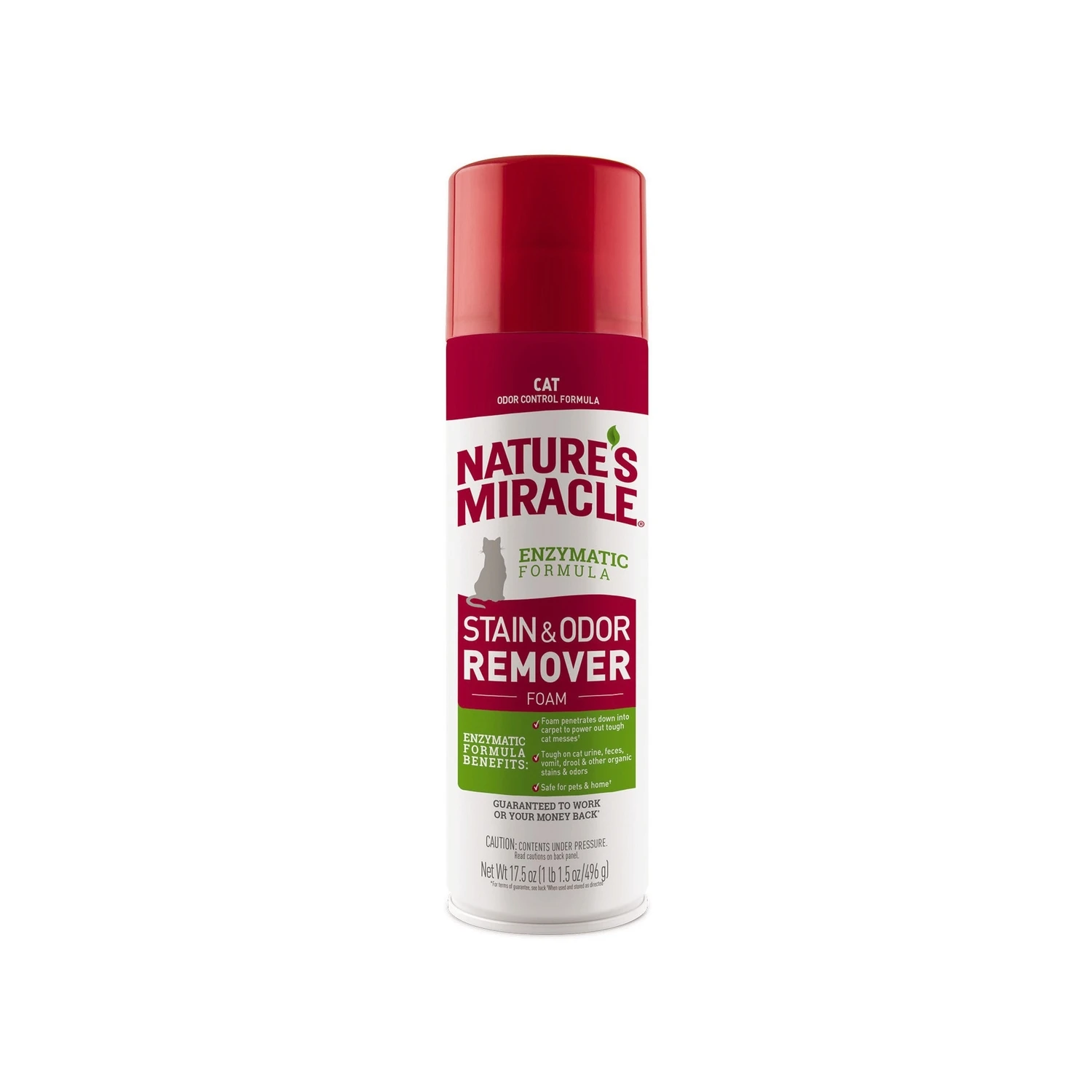 Nature's Miracle Cat Stain & Odor Remover Foam Aerosol – 17.5 oz