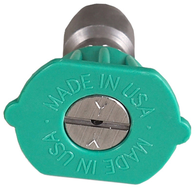 High-Pressure Spray Nozzle Green 25 Degree Angle 4.0 Millimeter Orifice