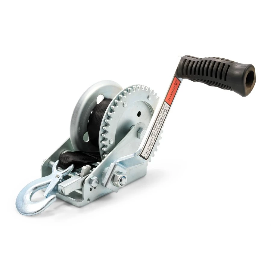 Heavy-duty 1200 Lb Marine Winch With 20' Polyester Strap
