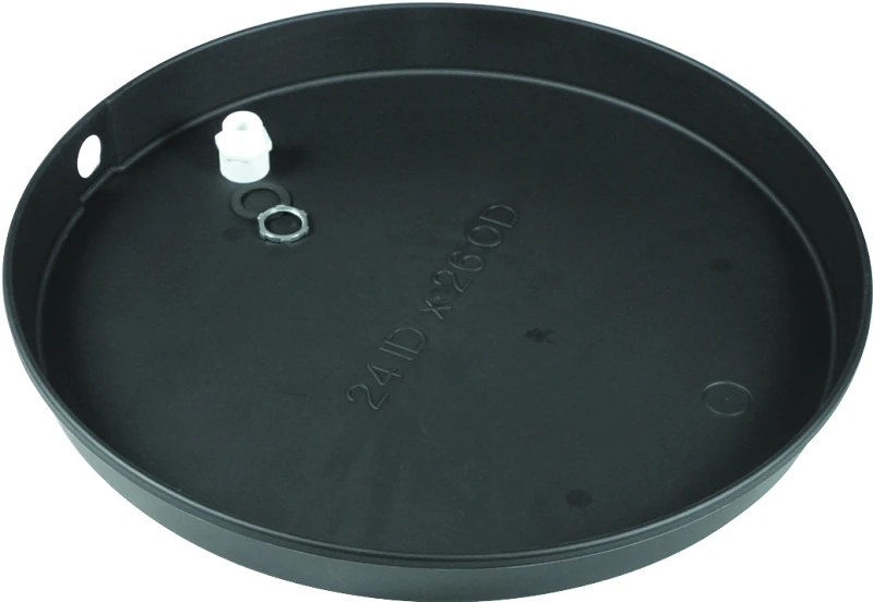 Electric Water Heater Drain Pan, Plastic, 22 X 2.63-inches With Pvc Fitting
