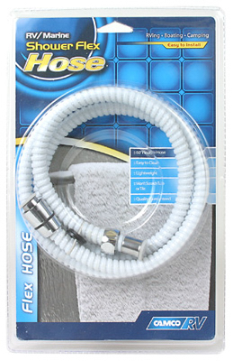RV Shower Head Hose, White, 60 In.