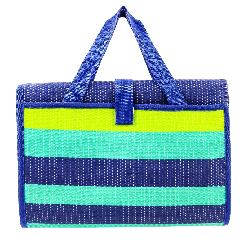 Handy Mat, Blue, Green & Turquoise Stripe, 60 x 78 In.