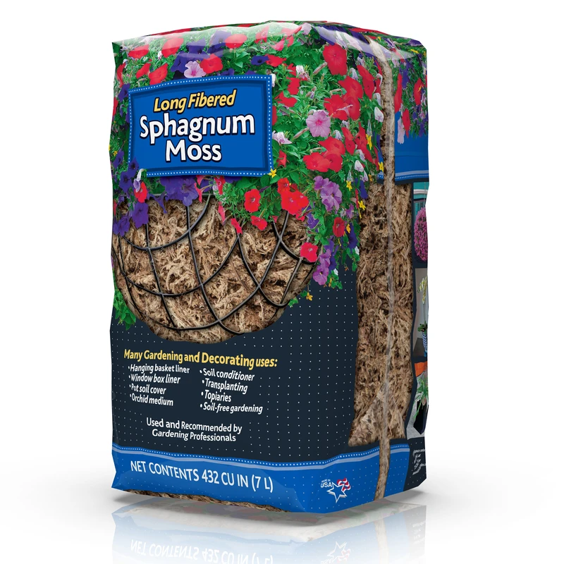 Organic Natural Sphagnum Moss 432 Cubic Inches For Gardening